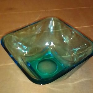 Vintage MCM Hazel Atlas Capri Blue Colony style Bowl